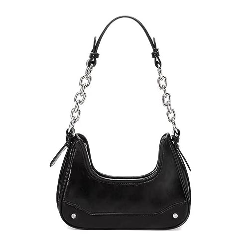 Einfache Modische Freizeittaschen Umhängetaschen Knödeltasche PU Umhängetasche Freizeittaschen Reisetaschen Achselhöhlen Kettentasche Schwarz Einfache Modische Freizeittaschen Umhängetaschen Knödeltasche PU Umhängetasche Freizeittaschen Reisetaschen Achselhöhlen Kettentasche Schwarz von Eladcncmc