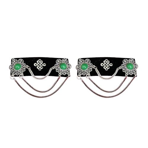 Eladcncmc Handgefertigte mongolische Stile Fusselquasten Haarspange Ornament mit Vintage-Strass-Designs für Frauen suchen einzigartigen Charme von Eladcncmc