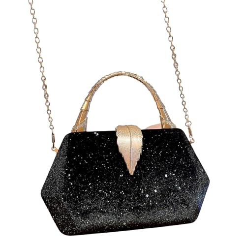 Hochzeit Clutch Cocktail Umhängetasche Schultertasche Für Mädchen Frauen Blatt Schnalle Abendtasche Vielseitige Banketttasche Handtasche von Eladcncmc
