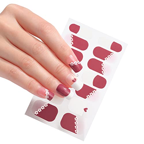 Nagelaufkleber Vollständig Umwickelt Hellere Nagellackstreifen Wasserfest Selbstklebend Glänzender Nagellack Aufkleber Aufkleber Für Frauen von Eladcncmc