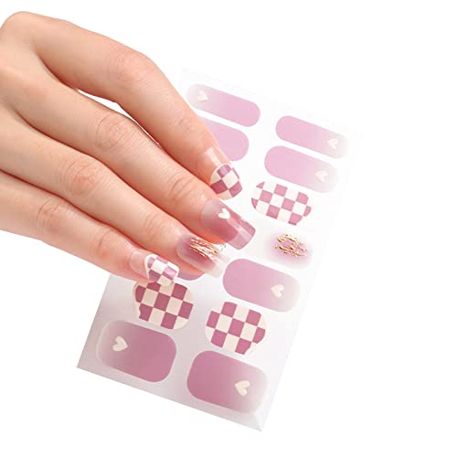 Nagelaufkleber Vollständig Umwickelt Hellere Nagellackstreifen Wasserfest Selbstklebend Glänzender Nagellack Aufkleber Aufkleber Für Frauen von Eladcncmc
