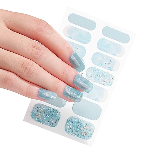 Nagellackstreifen Vollständig Umwickelt Nagelaufkleber Selbstklebende Nagelaufkleber Für Frauen Und Mädchen Maniküre Nageldekorationen von Eladcncmc