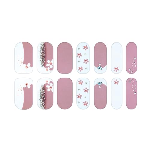 Nagellackstreifen Vollständig Umwickelt Nagelaufkleber Selbstklebende Nagelaufkleber Für Frauen Und Mädchen Maniküre Nageldekorationen von Eladcncmc