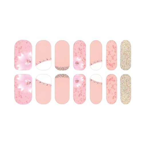 Nagellackstreifen Vollständig Umwickelt Nagelaufkleber Selbstklebende Nagelaufkleber Für Frauen Und Mädchen Maniküre Nageldekorationen von Eladcncmc