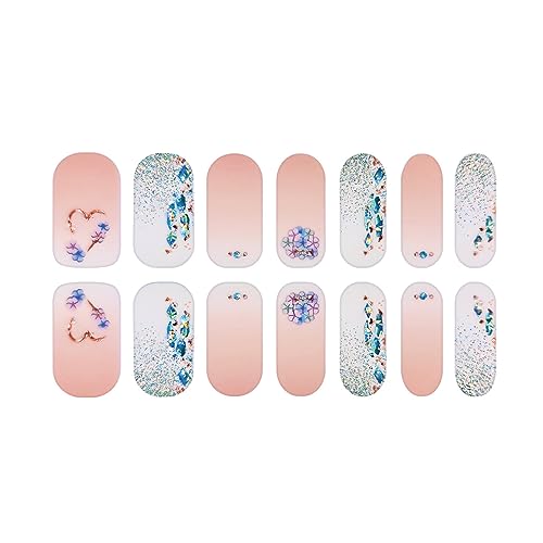 Nagellackstreifen Vollständig Umwickelt Nagelaufkleber Selbstklebende Nagelaufkleber Für Frauen Und Mädchen Maniküre Nageldekorationen von Eladcncmc