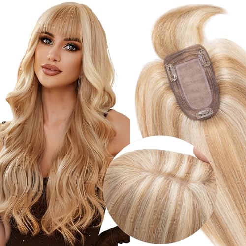 Haartopper Extensions Frauen Toupet mit Bang 100% Remy Echthaar 150% dicke von Elailite