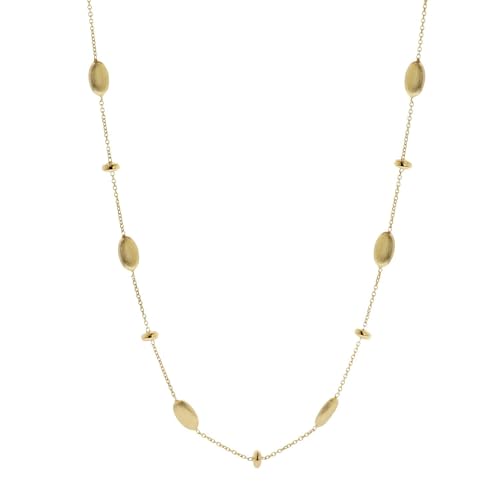 Elaine Firenze Halskette Damen Gold 585 / 14K matt/poliert eleganter Halsschmuck aus Echtgold, wunderschöne Geschenkidee für Frauen, 224182C von Elaine Firenze