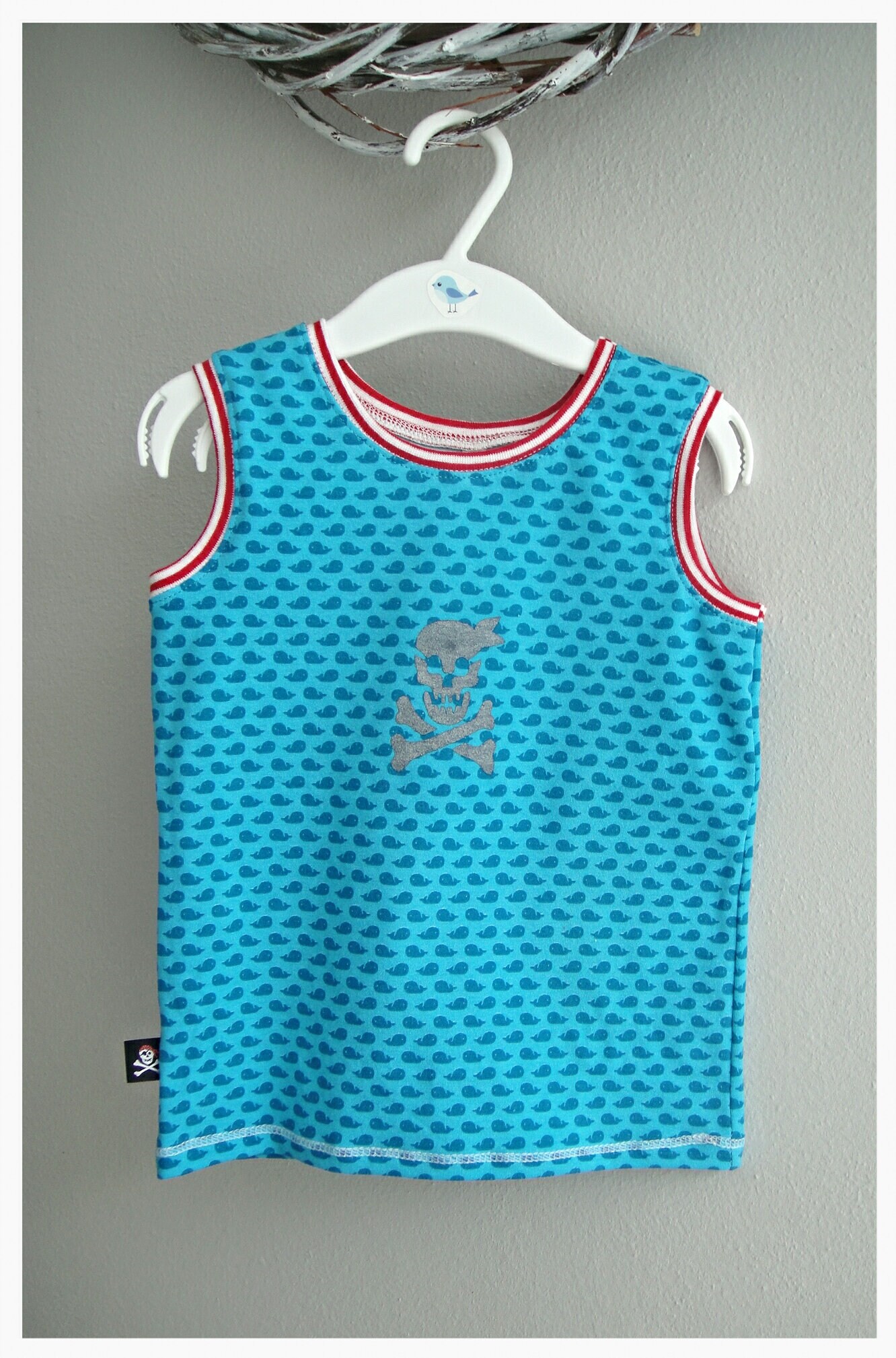 Sommershirt, Top, Gr.98, Wale, Piratenskellet von ElaineDesignBoutique