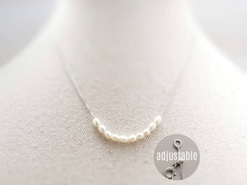 Zuchtperlen-Halskette Juni Birthstone Halskette Samenperlen-Halskette von ElaineJewelDesigns