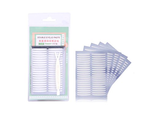 100Pairs (200PCS) Moon Shaped natürliche unsichtbare Doppelseitige Eyelid Tape Strips Aufkleber mit Kunststoff Y Gabel-Self-Adhesive Instant Eye Lift Strips von Elandy