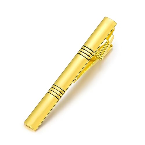 Elandy Silberfarbene Krawattenklammern für Herren, Krawattennadel, für Geschäftsparty, Hochzeit, Jahrestag, Weihnachten, Vatertag, Gold, Einheitsgröße Elandy Silberfarbene Krawattenklammern für Herren, Krawattennadel, für Geschäftsparty, Hochzeit, Jahrestag, Weihnachten, Vatertag, Gold, Einheitsgröße von Elandy