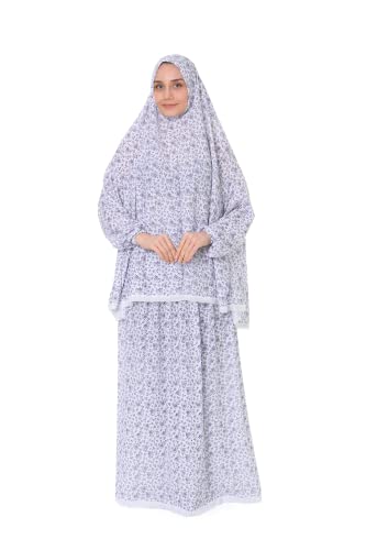 Elanesa Gebetskleid für muslimische Frauen gebetskleidung für Frauen Rock mit Kopftuch.(11861,Einheitsgröße,Lila) von Elanesa