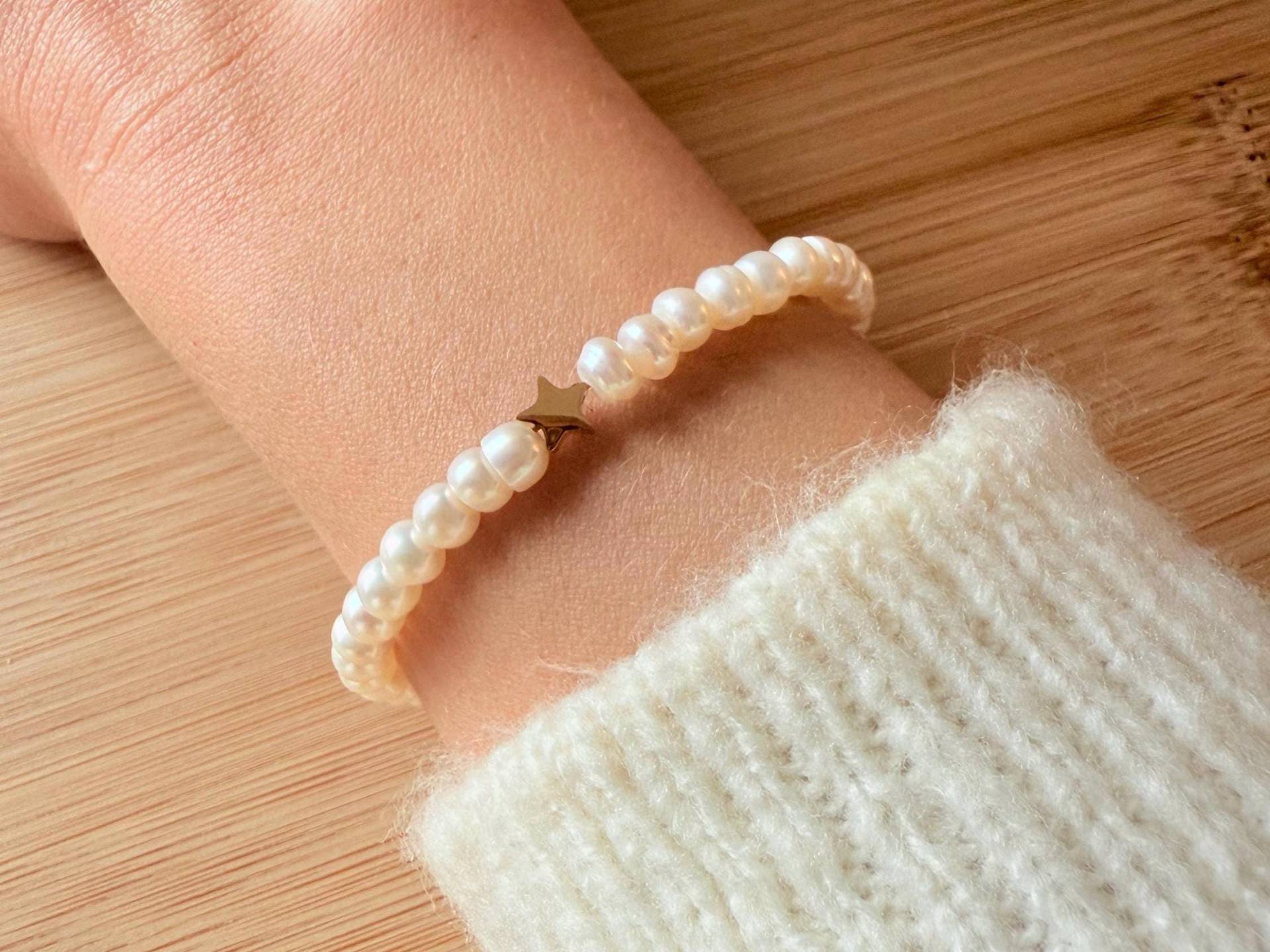 Real Pearl Bracelet | Button Freshwater Pearls Modern Jewelry For Women, Men Custom Length Small Or Large Wrists von ElanovaJewelry