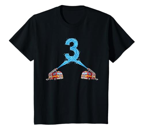 Kinder 3.Geburtstags Feuerwehr T-Shirt Kinder 3.Geburtstags Feuerwehr T-Shirt von Elansa