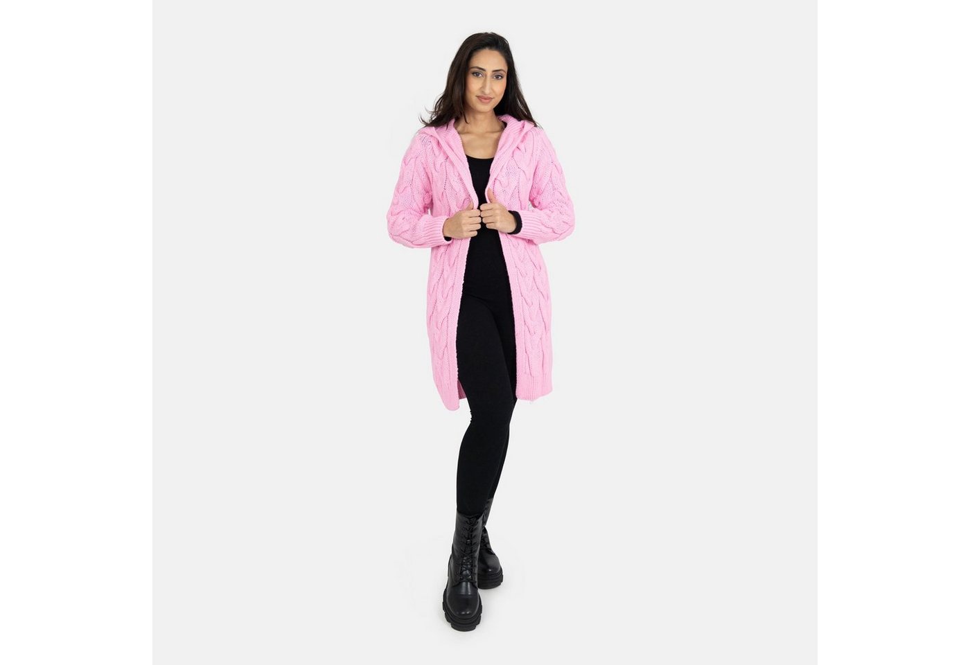 Elara Cardigan Elara Damen Cardigan mit Kapuze (1-tlg) von Elara