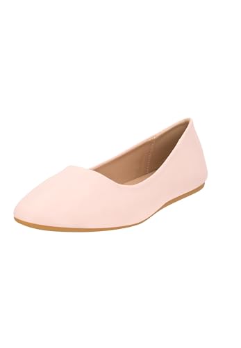 Elara Damen Ballerina Bequeme Slip Ons Flach Chunkyrayan DY-10A Rosa-36 Elara Damen Ballerina Bequeme Slip Ons Flach Chunkyrayan DY-10A Rosa-36 von Elara