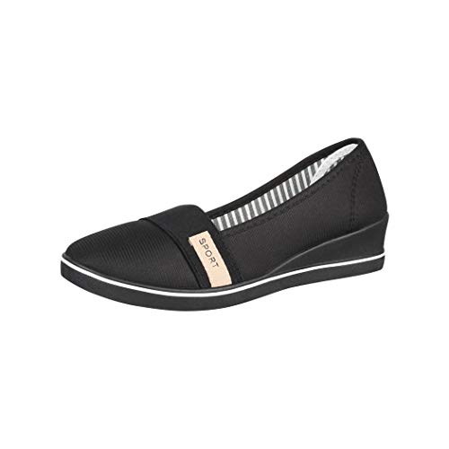 Elara Damen Ballerina Pumps mit Keilabsatz Chunkyrayan 483 Black-40 Elara Damen Ballerina Pumps mit Keilabsatz Chunkyrayan 483 Black-40 von Elara