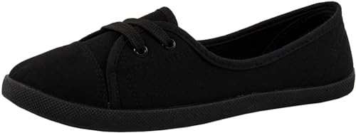 Elara Damen Ballerinas Schnürer Flach Chunkyrayan 3955A-A-Schwarz-41 Elara Damen Ballerinas Schnürer Flach Chunkyrayan 3955A-A-Schwarz-41 von Elara