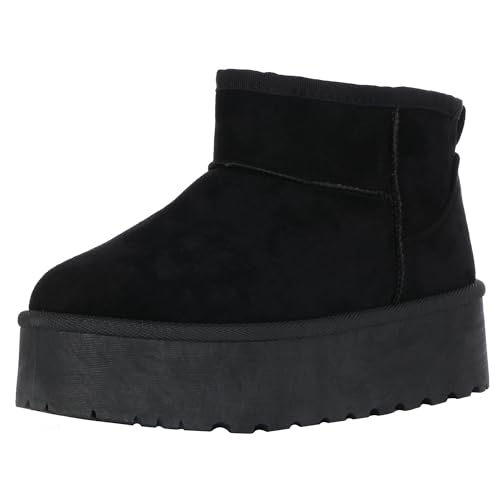 Elara Damen Boot Stiefelette P MEL0459 Black-36 von Elara