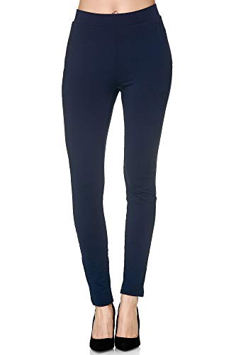 Elara Damen Chinohose Stoffhose Chunkyrayan A148-1 / F104-1 Navy-36 (S) von Elara