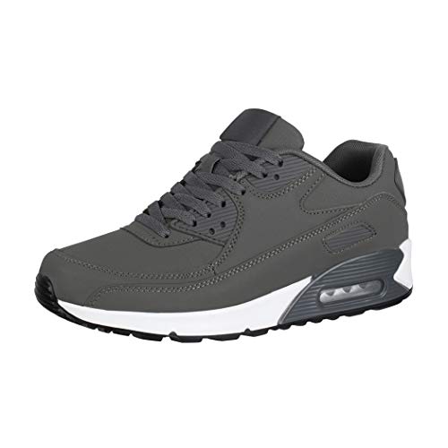 Elara Damen Herren Sneaker Sport Laufschuhe Turnschuhe Chunkyrayan Y9801 Grey-42 von Elara