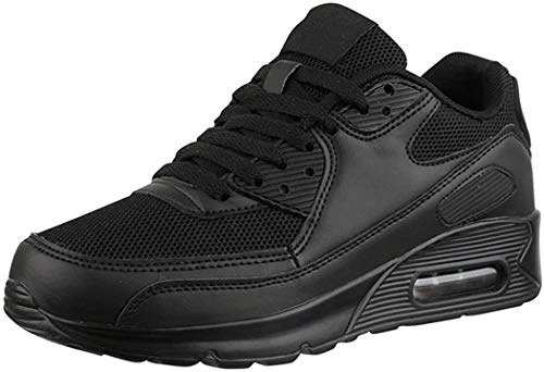 Elara Damen Herren Sneaker Unisex Sport Laufschuhe Turnschuhe Chunkyrayan H001-Z001 Black-41 von Elara