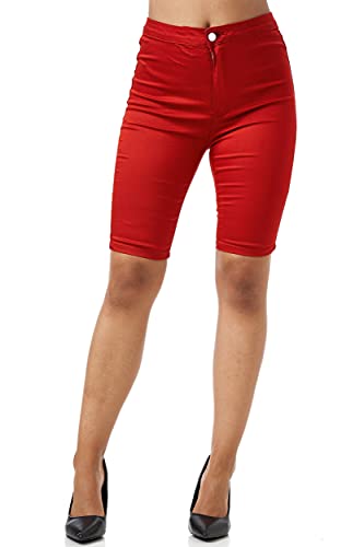 Elara Damen Hose Chino Stretch Chunkyrayan JS995-2 Rot-38 (M) von Elara