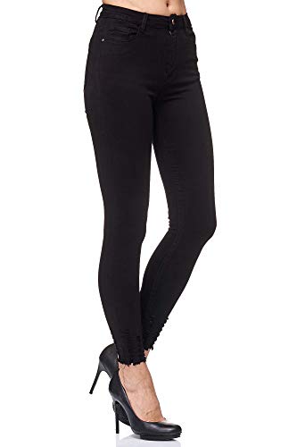 Elara Damen Jeans Chunkyrayan 4D433 Schwarz Berlin 32 (2XS) von Elara