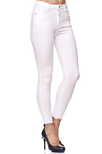 Elara Damen Jeans Chunkyrayan 4D434 Weiss Berlin 38 (M) von Elara