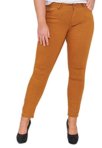 Elara Damen Jeans Übergrößen Slim Fit Chunkyrayan L180-6 Camel-42 (XL) von Elara