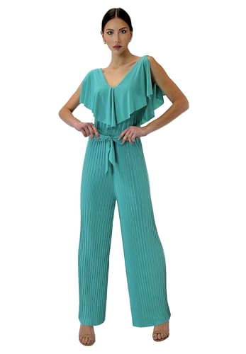 Elara Damen Jumpsuit V-Schnitt 1205 Mint von Elara