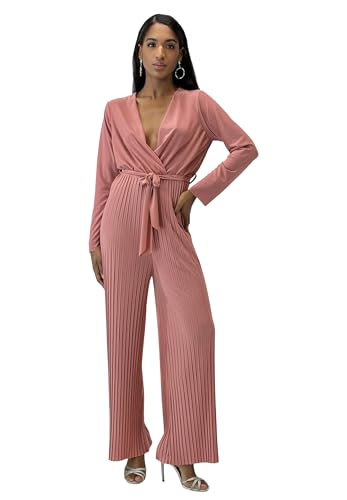 Elara Damen Long-Sleeve Jumpsuit 1224 Rosa von Elara