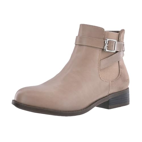 Elara Damen Stiefelette Chelsea Ankle Boots Chunkyrayan C298-Khaki-41 Elara Damen Stiefelette Chelsea Ankle Boots Chunkyrayan C298-Khaki-41 von Elara
