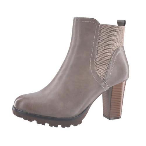 Elara Damen Stiefeletten Ankle Boots Chunkyrayan 949-GA-Khaki-39 Elara Damen Stiefeletten Ankle Boots Chunkyrayan 949-GA-Khaki-39 von Elara