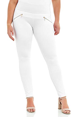 Elara Damen Stretch Hose Jegging Skinny Chunkyrayan A08-9 White 36 (S) von Elara