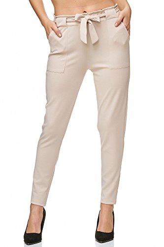 Elara Damen Stretch Hose Slim Fit Chunkyrayan 7722 Beige 34/XS von Elara