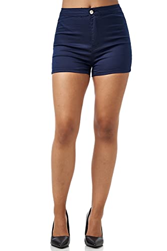 Elara Damen Stretch Shorts Chunkyrayan JS993-3 Blau-38 (M) von Elara