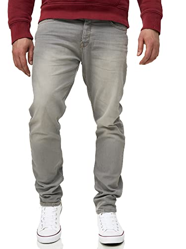 Elara Herren Jeans Slim Fit Hose Denim Stretch Chunkyrayan NEU 16533-Grau-30W / 34L von Elara