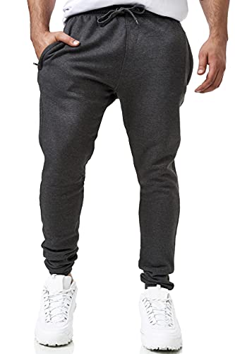 Elara Herren Jogginghose mit Handtuchhalter bequem locker Chunkyrayan J-01-Dk.Grey-54 von Elara