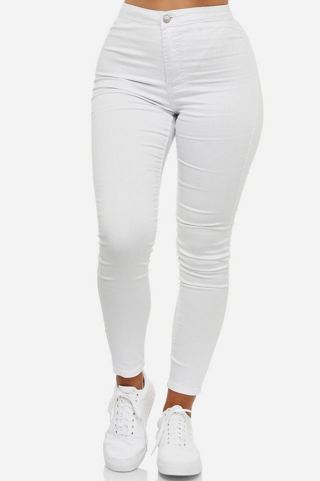 Elara High-waist-Jeans Elara Damen Jeans High Waist Slim (1-tlg) von Elara