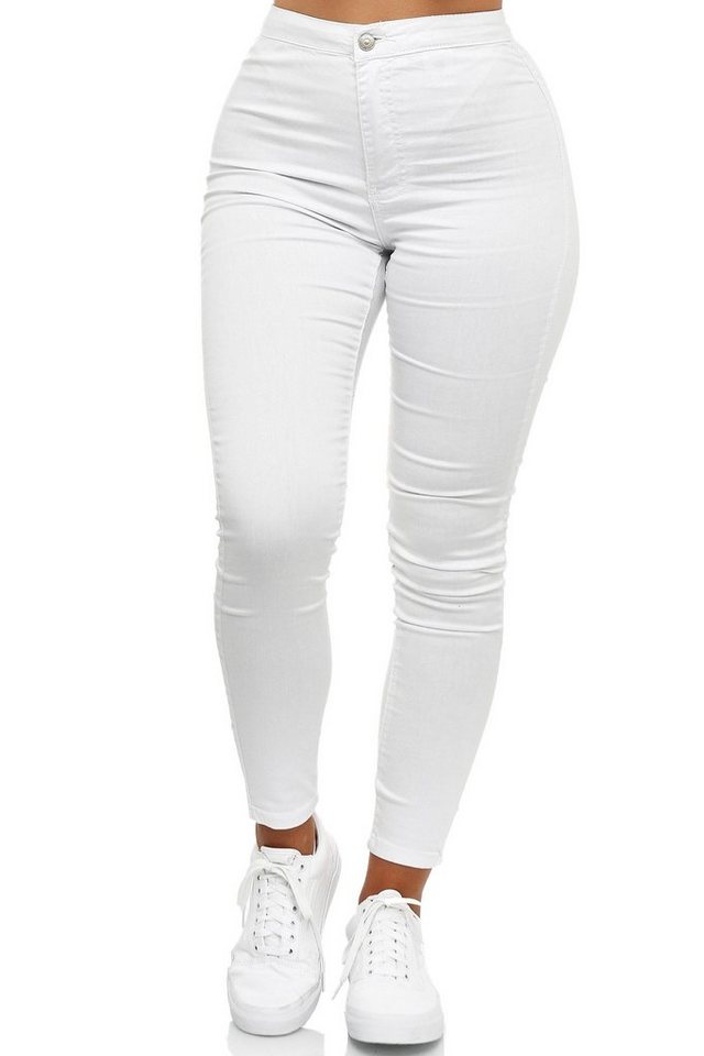 Elara High-waist-Jeans Elara Damen Jeans High Waist Slim Fit (1-tlg) von Elara