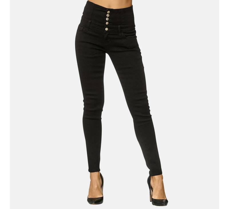 Elara High-waist-Jeans Elara Damen stretch Jeans Skinny High Waist (1-tlg) von Elara