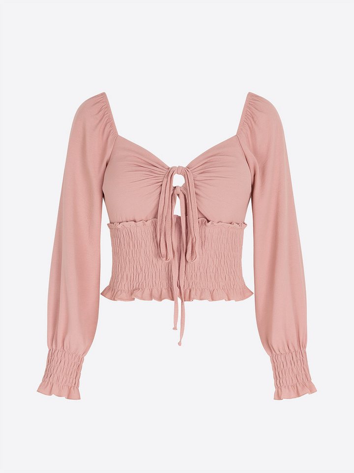 Elara Klassische Bluse Elara Damen Elegante Mesh-Bluse (1-tlg) von Elara