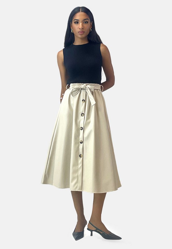 Elara Maxikleid Damen Rock (1-tlg) Markenlabel von Elara