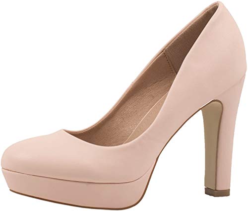 Elara Damen Pumps Plateau Chunkyrayan E22321-Pink-40 von Elara