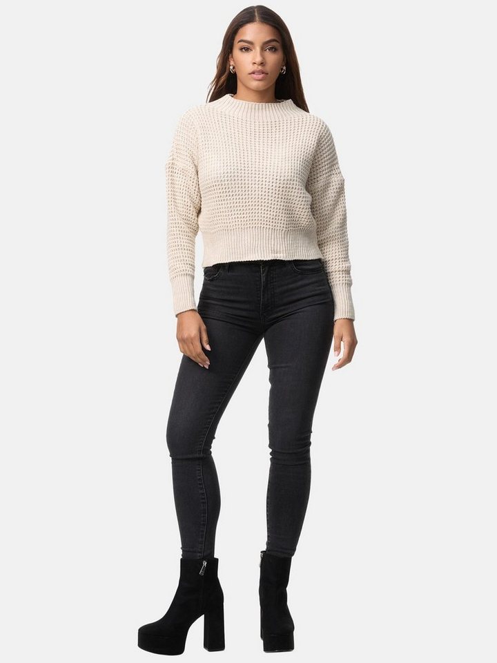 Elara Strickpullover Elara Damen Strickpullover Runderkragen (1-tlg) von Elara