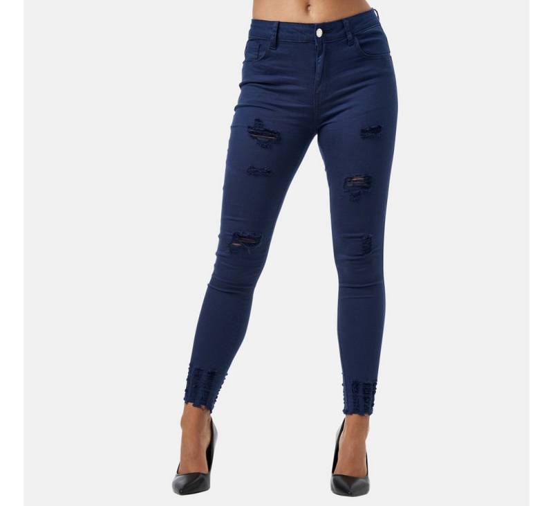 Elara Slim-fit-Jeans Highwaist Destroyed Jeans (1-tlg) von Elara