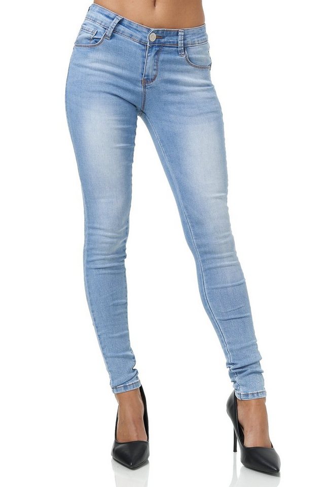 Elara Stretch-Hose Elara Damen Stretch Hose Push Up Jeans (1-tlg) von Elara