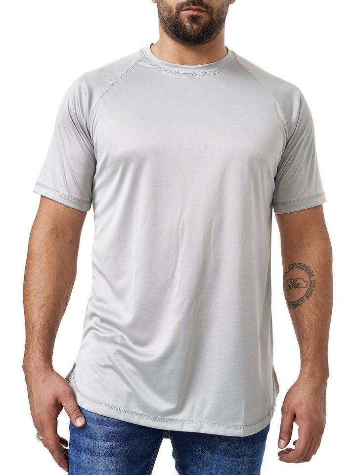 Elara T-Shirt Elara Herren Fitness T-Shirt Rundhalsschitt Dry-Fit (1-tlg) von Elara