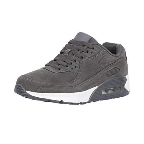 Elara Trendige Unisex Sneaker Damen Herren Sport Laufschuhe Turnschuhe Chunkyrayan G20-W DK Grey 45 von Elara